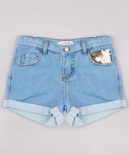 Short-Jeans-Infantil-com-Paetes-Barra-Dobrada-Azul-Claro-9748603-Azul_Claro_1