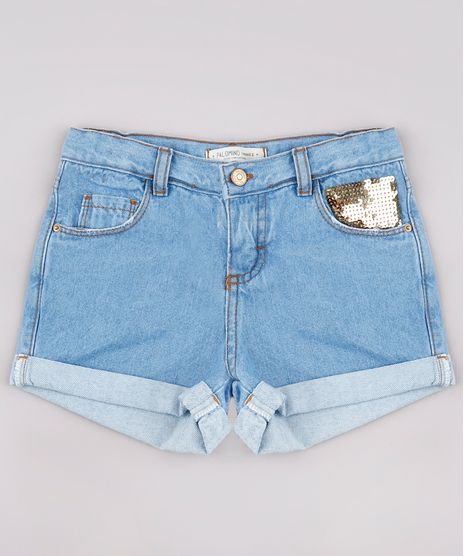 Short-Jeans-Infantil-com-Paetes-Barra-Dobrada-Azul-Claro-9748603-Azul_Claro_1