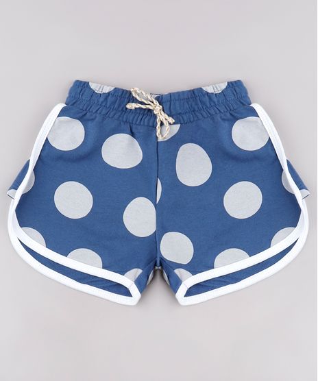 Short-Infantil-Running-Estampado-de-Poa-em-Moletom-Azul-9744602-Azul_1