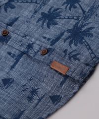 Camisa-Jeans-Infantil-Estampada-de-Coqueiros-com-Bolso-Manga-Curta-Azul-Escuro-9670874-Azul_Escuro_5
