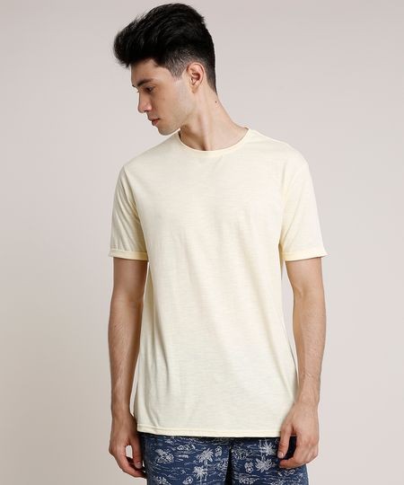 Camiseta-Masculina-Basica-Manga-Curta-Gola-Careca-Amarelo-Claro-9752729-Amarelo_Claro_1 Camiseta-Masculina-Basica-Manga-Curta-Gola-Careca-Amarelo-Claro-9752729-Amarelo_Claro_1