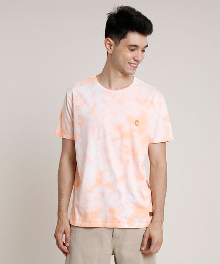 Camiseta-Masculina-Estampada-Tie-Dye-Manga-Curta-Gola-Careca-Laranja-9743664-Laranja_1