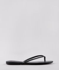 Rasteira-Feminina-Oneself-Texturizada-Cobra-com-Strass-Preta-9721510-Preto_1
