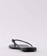 Rasteira-Feminina-Oneself-Texturizada-Cobra-com-Strass-Preta-9721510-Preto_3