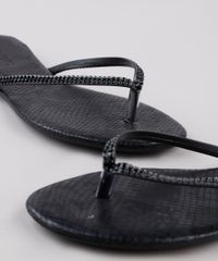 Rasteira-Feminina-Oneself-Texturizada-Cobra-com-Strass-Preta-9721510-Preto_5