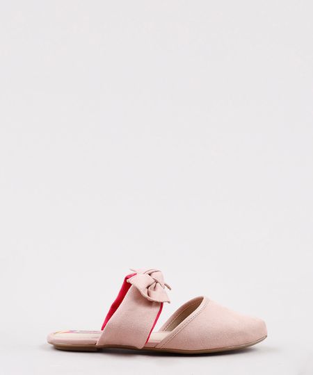 Mule-Infantil-Molekinha-Bico-Fino-com-Laco-Rose-9824889-Rose_1