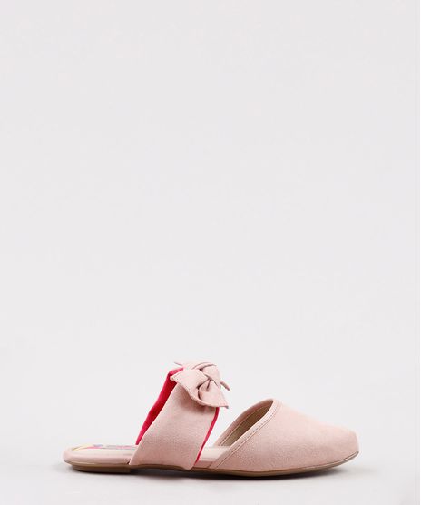 Mule-Infantil-Molekinha-Bico-Fino-com-Laco-Rose-9824889-Rose_1