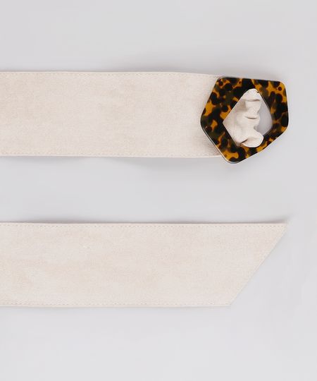 Cinto-Feminino-em-Suede-com-Fivela-Tartaruga-Bege-Claro-9641777-Bege_Claro_1