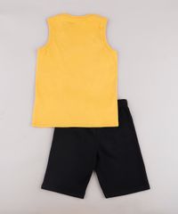 Conjunto-Infantil-de-Regata-Bart-Simpson-Mostarda---Bermuda-em-Moletom-Preta-9734838-Preto_2