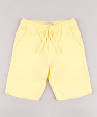 Bermuda-de-Sarja-Infantil-Basica-Com-Elastico-Amarelo-9690566-Amarelo_1