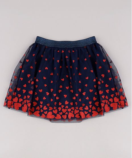 Saia-Infantil-em-Tule-Estampado-de-Coracoes-com-Brilho-com-Lurex-Azul-Marinho-9682148-Azul_Marinho_1