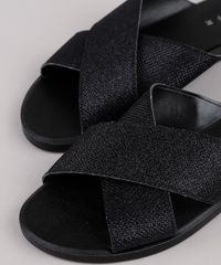 Rasteira-Feminina-Oneself-em-Tiras-Cruzadas-com-Lurex-Preto-9728901-Preto_2