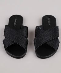 Rasteira-Feminina-Oneself-em-Tiras-Cruzadas-com-Lurex-Preto-9728901-Preto_4