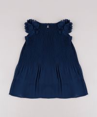 Vestido-Infantil-Plissado-com-Flores-Sem-Manga-Azul-Marinho-9678025-Azul_Marinho_2