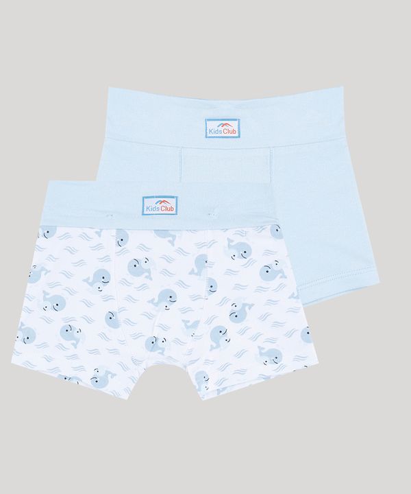 Kit de 2 Cuecas Infantis DelRio Boxer Multicor M