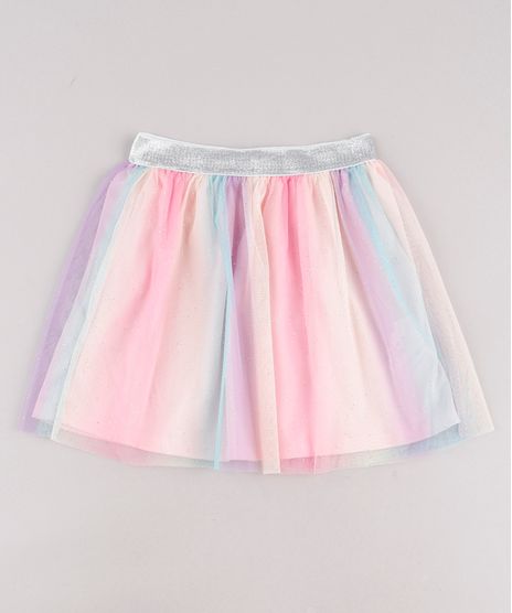 Saia-Infantil-em-Tule-Estampado-Degrade-Arco-iris-com-Brilho-com-Lurex-Rosa-9682145-Rosa_1