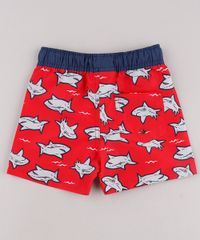 Bermuda-surf-Infantil-Estampada-de-Tubaroes--Vermelho-9667569-Vermelho_2