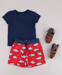 Bermuda-surf-Infantil-Estampada-de-Tubaroes--Vermelho-9667569-Vermelho_3