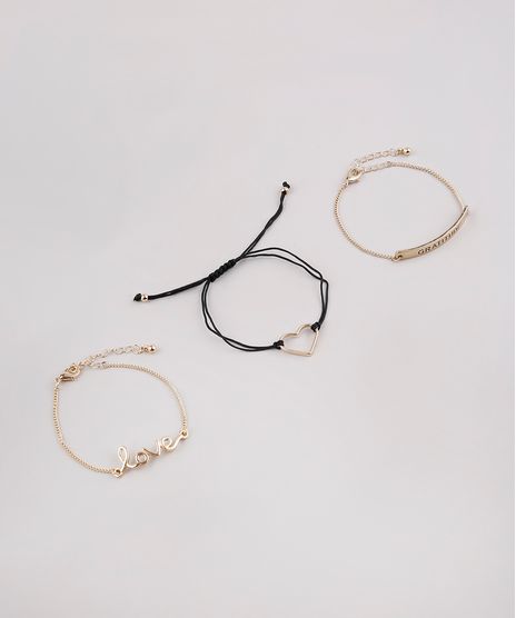 Kit-de-3-Pulseiras-Femininas--Love--e--Gratitude--Dourado-9650235-Dourado_1