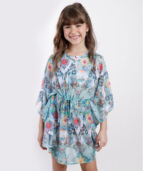 Saida-de-Praia-Infantil-Blueman-Kaftan-Estampada-Melodia-em-Tule-Manga-3-4-Verde-Agua-9777136-Verde_Agua_1