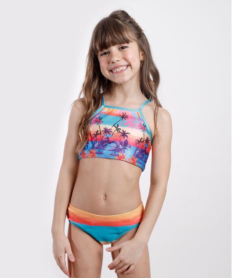 Biquini-Infantil-Blueman-Halter-Neck-Estampado-Poente-Tropical-Listrado-com-Protecao-com-UV50--Azul-9777138-Azul_1