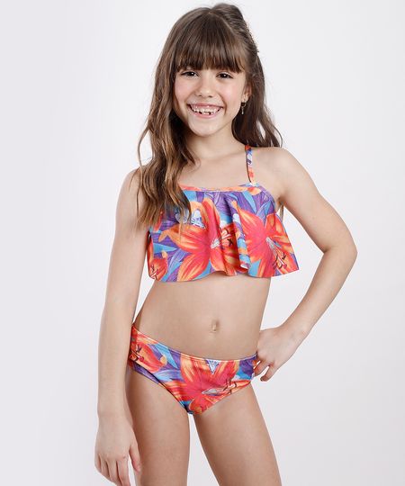 Biquini-Infantil-Blueman-Tal-Mae-Tal-Filha-Estampado-Floral-Tropical-com-Protecao-UV50--Azul-9777139-Azul_1