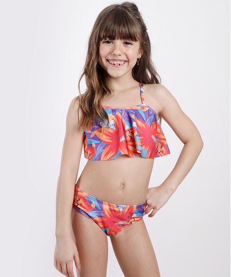 Biquini-Infantil-Blueman-Tal-Mae-Tal-Filha-Estampado-Floral-Tropical-com-Protecao-UV50--Azul-9777139-Azul_1