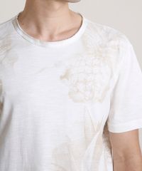Camiseta-Masculina-Estampada-de-Abacaxi-Manga-Curta-Gola-Careca-Off-White-9757278-Off_White_4