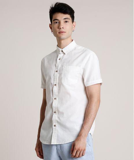 Camisa-Masculina-com-Linho-e-Bolso-Manga-Curta-Off-White-9660421-Off_White_1