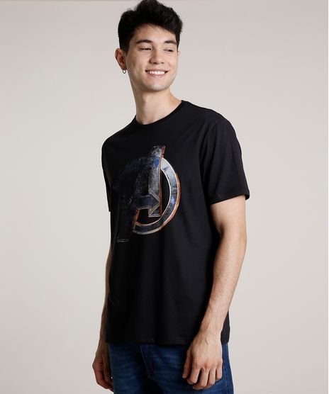 Camiseta-Masculina-Os-Vingadores-Manga-Curta-Gola-Careca-Preta-9737539-Preto_1