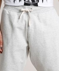 Bermuda-Masculina-Basica-Relaxed-em-Moletom-Cinza-Mescla-Claro-9751350-Cinza_Mescla_Claro_2