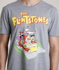 Camiseta-Masculina-Os-Flintstones-Manga-Curta-Gola-Careca-Cinza-Mescla-9719883-Cinza_Mescla_4