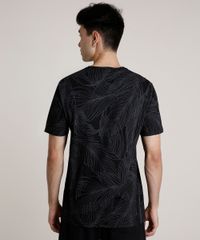 Camiseta-Masculina--Nature--Estampada-de-Folhagem-Manga-Curta-Gola-Careca-Preto-9754391-Preto_2