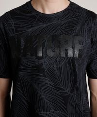 Camiseta-Masculina--Nature--Estampada-de-Folhagem-Manga-Curta-Gola-Careca-Preto-9754391-Preto_4