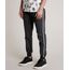 Calca-de-Sarja-Masculina-Jogger-Estampada-Xadrez-com-Listras-Laterais--Chumbo-9773012-Chumbo_1
