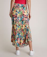 Saia-Feminina-Longa-Estampada-Tropical-com-Babado-Verde-9785959-Verde_2