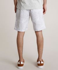 Bermuda-Masculino-Reta-com-Linho-Estampado-de-Folhagens-Off-White-9759691-Off_White_4