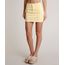 Saia-de-Sarja-Feminina-Curta-com-Bolsos-Amarela-9695302-Amarelo_1