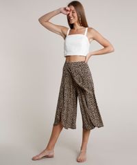 Calca-Feminina-Pantacourt-Estampada-Animal-Print-Onca-com-Transpasse-e-Amarracao-Bege-9705209-Bege_3