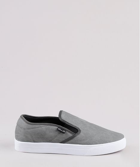 slip on cinza masculino