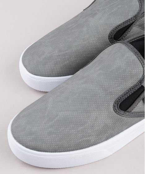 slip on cinza masculino