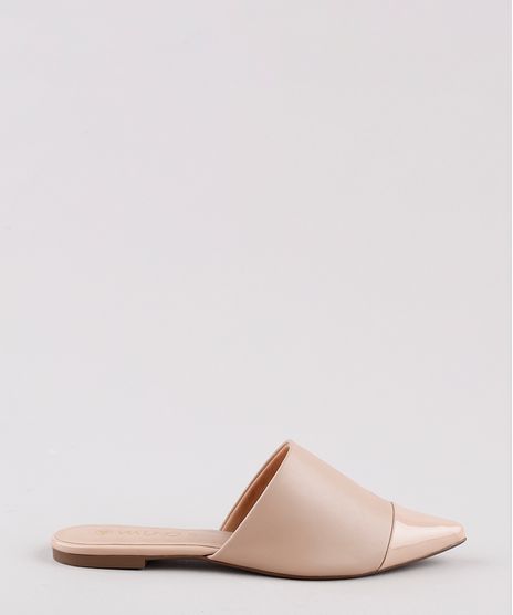 Mule-Feminino-Via-Uno-Bico-Fino-com-Recorte-em-Verniz-Bege-9828414-Bege_1