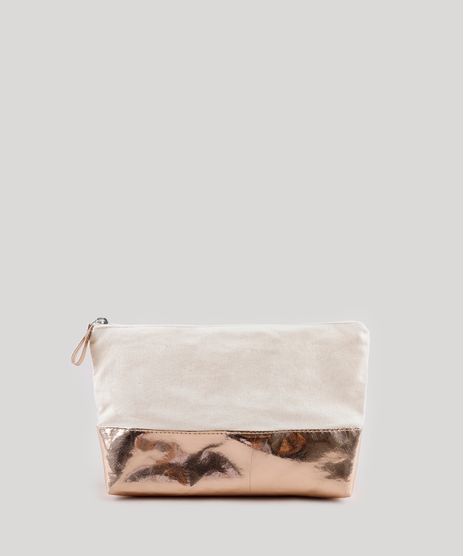Necessaire-Feminina-com-Recorte-Metalizado-Bege-Claro-9772764-Bege_Claro_1