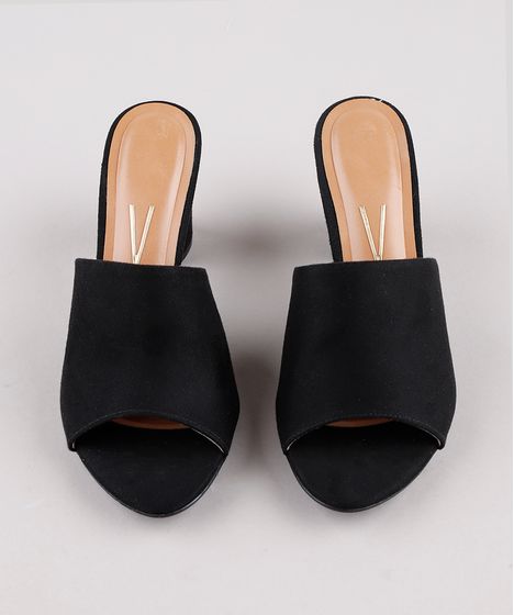 tênis feminino vizzano com elástico e suede preto