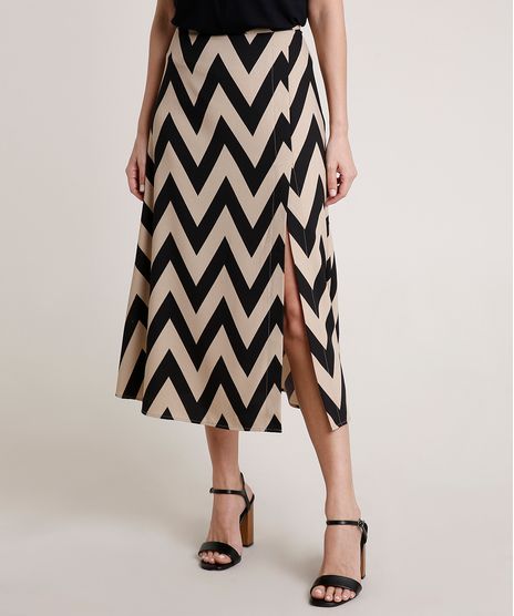 Saia-Feminina-Midi-Estampada-Chevron-com-Fenda-Kaki-9689666-Kaki_1