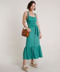 Vestido-Feminino-Midi-com-Babado-e-Faixa-para-Amarrar-Alca-Larga-Verde-9721463-Verde_3