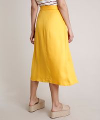 Saia-Feminina-Midi-Envelope-com-Amarracao-Amarela-9705964-Amarelo_2