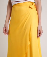 Saia-Feminina-Midi-Envelope-com-Amarracao-Amarela-9705964-Amarelo_4