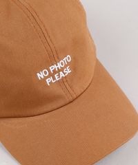 Bone-Masculino-Aba-Curva-com-Bordado--No-Photo-Please--Caramelo-9769575-Caramelo_2