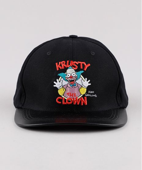 Bone-Masculino-Aba-Reta-Palhaco-Krusty-Os-Simpsons-Preto-9769583-Preto_1